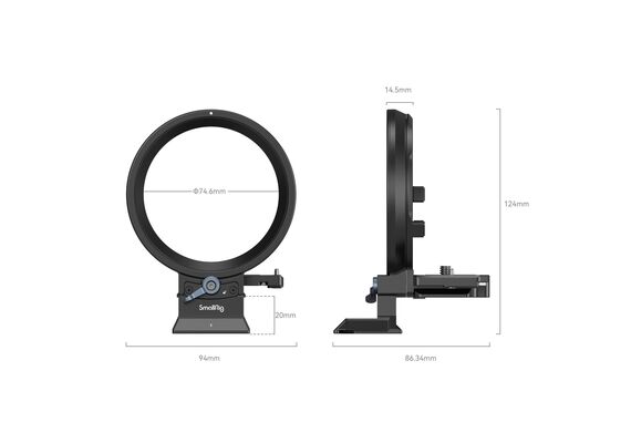 SMALLRIG 4300 Sapata Rotativa Horizontal para Vertical para Canon R