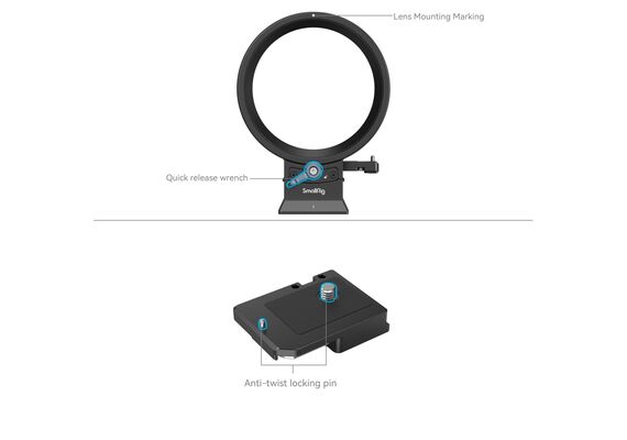 SMALLRIG 4300 Sapata Rotativa Horizontal para Vertical para Canon R