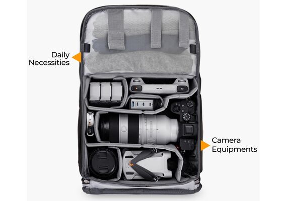 K&F CONCEPT Mochila para Equipamento Fotográfico KF13.087AV2 - 20L (Verde Exército)