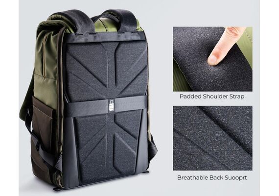 K&F CONCEPT Mochila para Equipamento Fotográfico KF13.087AV2 - 20L (Verde Exército)