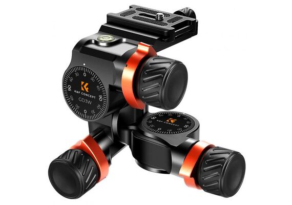 K&F CONCEPT Cabeça 3 Eixos Alumínio GD-3W