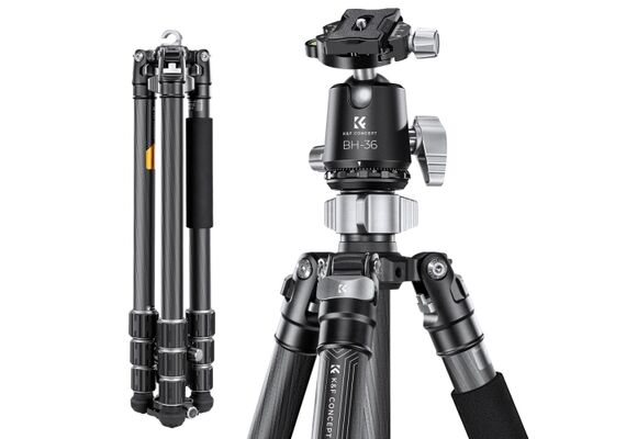 K&F CONCEPT Tripé (com Monopé) X284C4 + Cabeça de Rótula BH-36