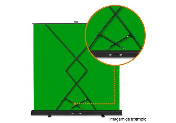 WALIMEX PRO Fundo Roll-Up 210X220cm - Verde Chromakey