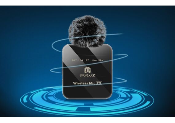 PULUZ Microfone de Lapela sem fio para lightning