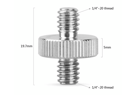 ​SMALLRIG 828 Adaptador 1/4" Macho para 1/4" Macho