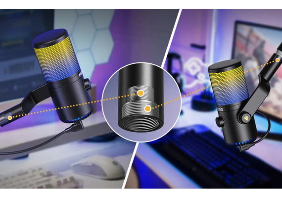 MAONO Microfone cardióide DM30RGB - Preto