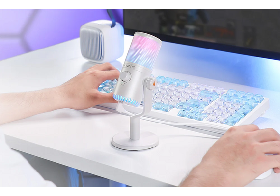 MAONO Microfone cardióide DM30RGB - Branco