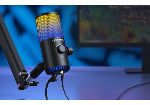 MAONO Microfone cardióide DM30RGB - Preto