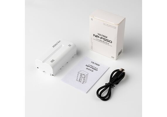 VILTROX Bateria NP-F550 2200mAh com porta USB-C