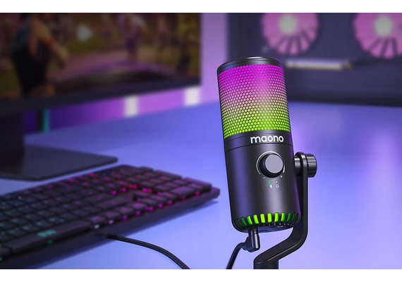MAONO Microfone cardióide DM30RGB - Preto