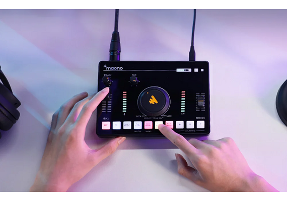 MAONO Mixer de áudio e placa de som AMC2 Neo