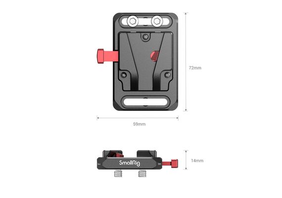 ​SMALLRIG 2987 Placa para Bateria de Montagem Mini V