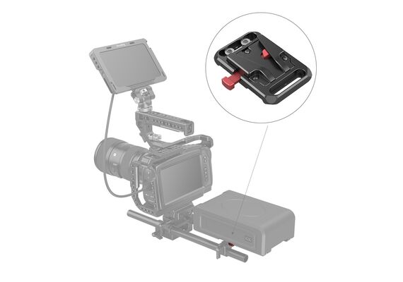 ​SMALLRIG 2987 Placa para Bateria de Montagem Mini V