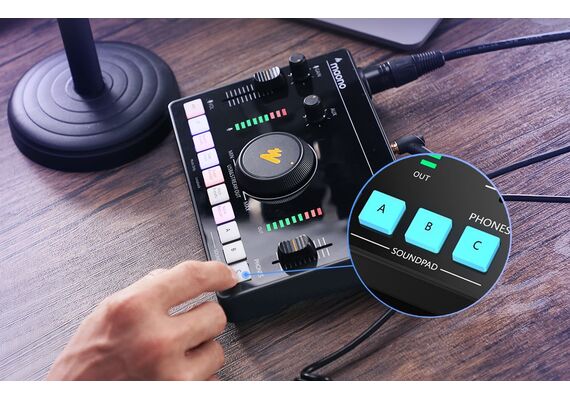 MAONO Mixer de áudio e placa de som AMC2 Neo