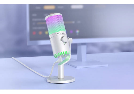 MAONO Microfone cardióide DM30RGB - Branco