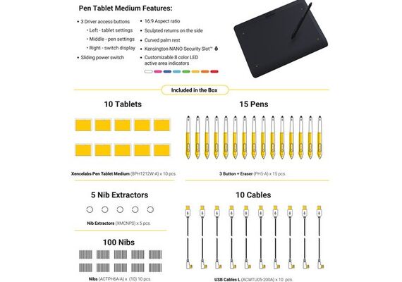 XENCELABS Mesa Interativa M Pack Educação - Preto
