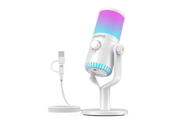 MAONO Microfone cardióide DM30RGB - Branco