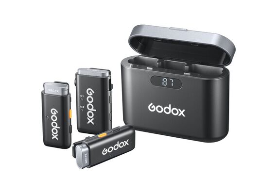 GODOX Microfone Duplo de Lapela Wireless WEC (2TX+1RX+CX)