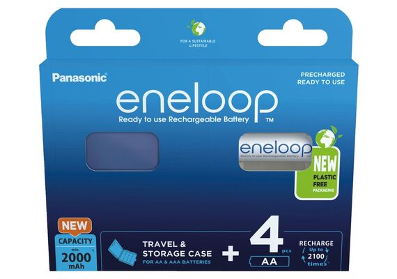 ENELOOP Pilha Recarregável AA 2000mAh com Caixa - 4 unidades