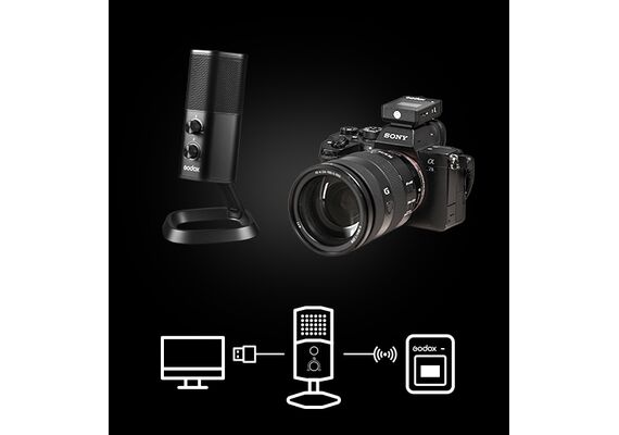 ​GODOX UMic22 Microfone Condensador Sem Fios