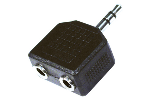 COLORCABLE Ficha Adaptadora Jack 3.5mm Stereo Macho para 2 Jack 3.5mm Stereo Femea