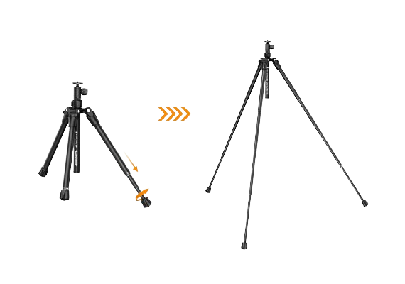 K&F CONCEPT E224A3 Tripé Portátil com Selfie-Stick + Cabeça de Bola BH-18 + Suporte Smartphone