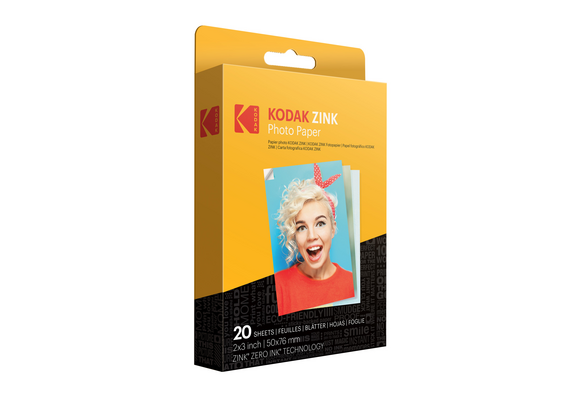 KODAK Zink Papel 2x3" - Pack de 20