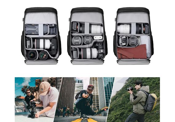 ​K&F CONCEPT Mochila Camera Alpha Air KF13.128V4 25L - Preto