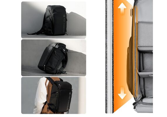 ​K&F CONCEPT Mochila Camera Alpha Air KF13.128V4 25L - Preto
