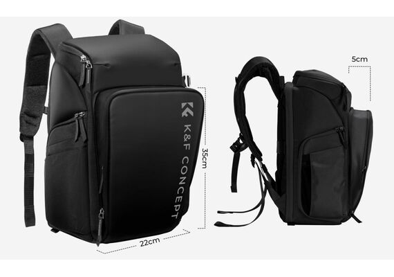 ​K&F CONCEPT Mochila Camera Alpha Air KF13.128V4 25L - Preto