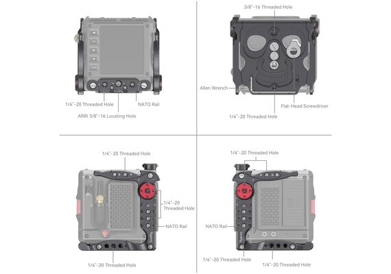 SMALLRIG 4110 Kit Cage Avançado para RED KOMODO / KOMODO-X