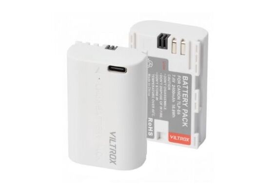 ​VILTROX Bateria TLP-E6 2400mAh com porta USB-C