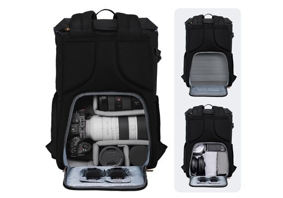 K&F CONCEPT Mochila Multifuncional Camera Backpack DayFun KF13.066V12 - 18L (Preto)
