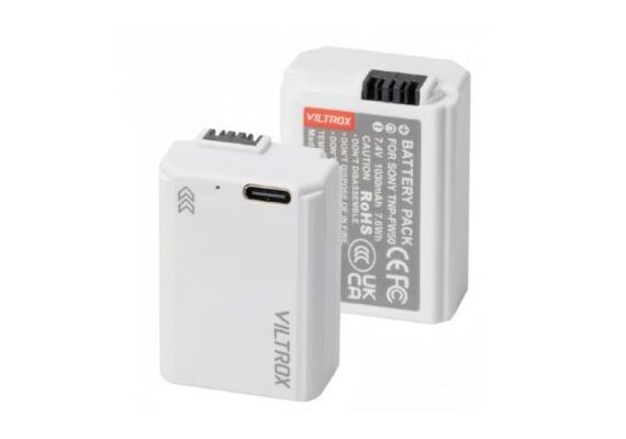 ​VILTROX Bateria TNP-FW50 1030mAh com porta USB-C