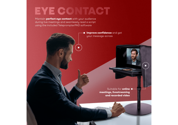 TELEPROMPTER PAD  EyeMeeting Desktop para monitor de 10.1