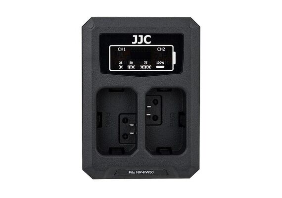 JJC Carregador USB Duplo para Baterias NP-FW50