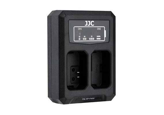 ​JJC Carregador USB Duplo para Baterias NP-FW50