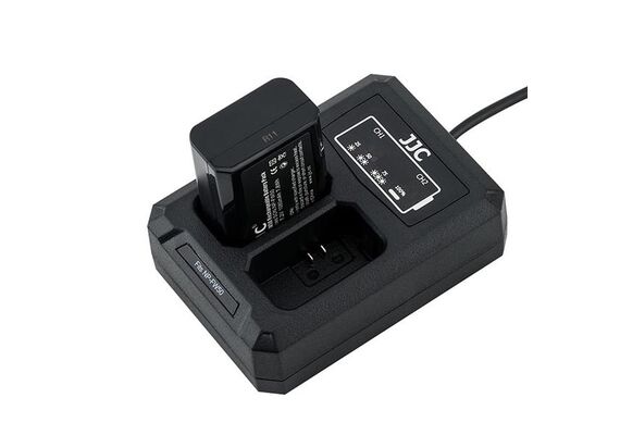 ​JJC Carregador USB Duplo para Baterias NP-FW50