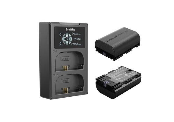 SMALLRIG 3821 Kit Carregador + 2 Baterias LP-E6HN 2040mAh