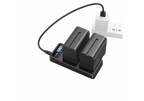 SMALLRIG 3823 Kit Carregador + 2 Baterias NP-F970 7800mAh