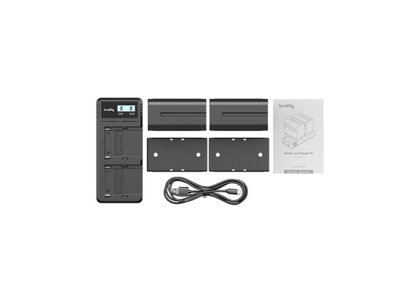 SMALLRIG 3823 Kit Carregador + 2 Baterias NP-F970 7800mAh