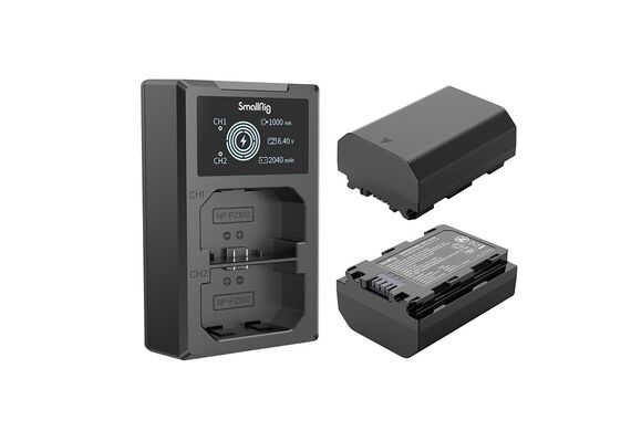 ​SMALLRIG 3824B Kit Carregador + 2 Baterias NP-FZ100 2040mAh