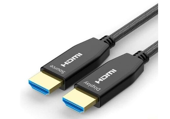 COLORCABLE Cabo Fibra Ótica Dourado HDMI M/M 2.0 4K - 30m
