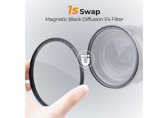 K&F CONCEPT Kit de Filtro Magnético Black Diffusion 1/4 NANO-X + Tampa 82mm