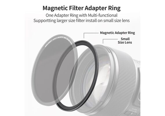 K&F CONCEPT Adaptador de Filtro Magnético Step-up 67mm-82mm