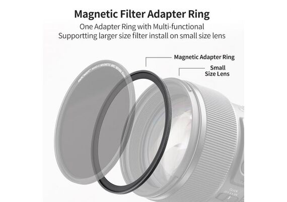 K&F CONCEPT Adaptador de Filtro Magnético Step-up 72mm-82mm