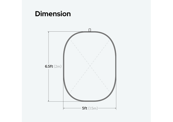 GODOX  Fundo de Tecido Dobrável CBA-CA0001 2x1.5m Oval