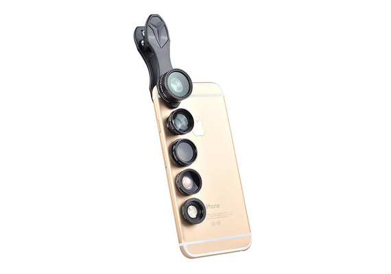 APEXEL Kit Lente Smartphone APL-DG5H 5 em 1 Universal - Preto