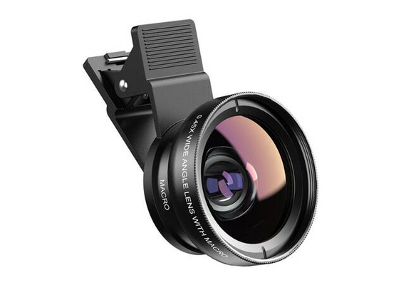 APEXEL Lente Smartphone  APL-0.45XWM 0.45x Grande Angular +12.5x Lente Macro