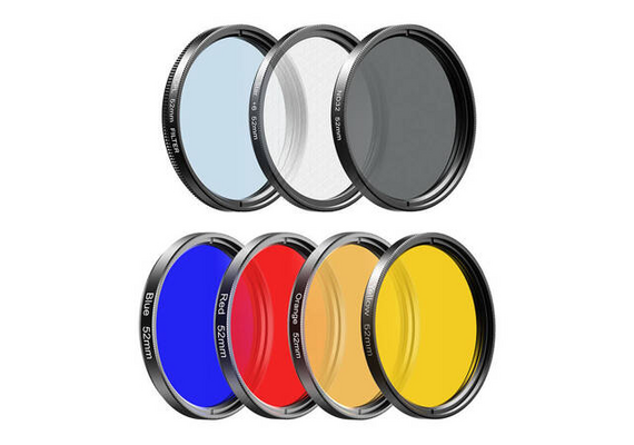 APEXEL Filtros para Lente Smartphone APL-52UV-7F 52mm 7 em 1